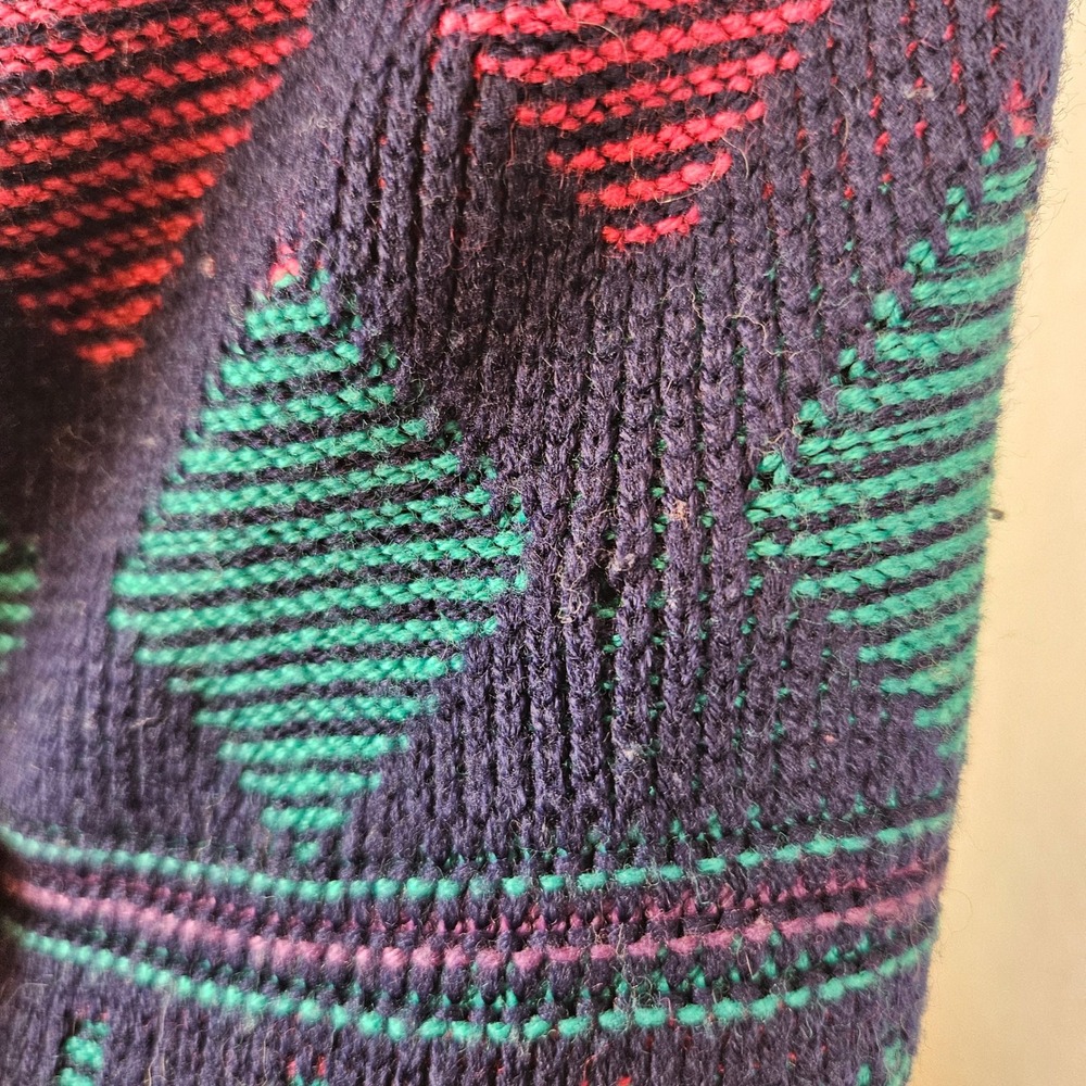 Adam Sloane colorful vintage 80s 90s drop sleeve sweater unisex, size L - Picture 4 of 4